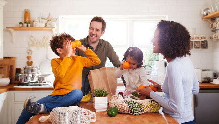 alimentation équilibrée avec un atelier courses